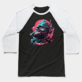 samurai cat Baseball T-Shirt